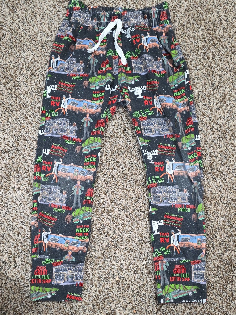 Kids Black Holiday Graphic Jogger Sweatpants